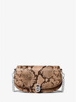 MICHAEL KORS Mila Small Snake Embossed Convertible Crossbody Bag - Driftwood image 0