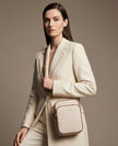 MICHAEL KORS Jet Set Travel Medium Signature Logo Crossbody Bag -Vanilla image 0