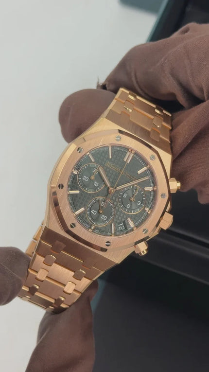 Audemars Piguet Royal Oak Self Winding Chronograph  26240OR.OO.1320OR.08 18-carat Pink Gold Khaki Green 