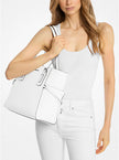 MICHAEL KORS  Voyager Large Saffiano Leather Tote Bag - Optic White image 0