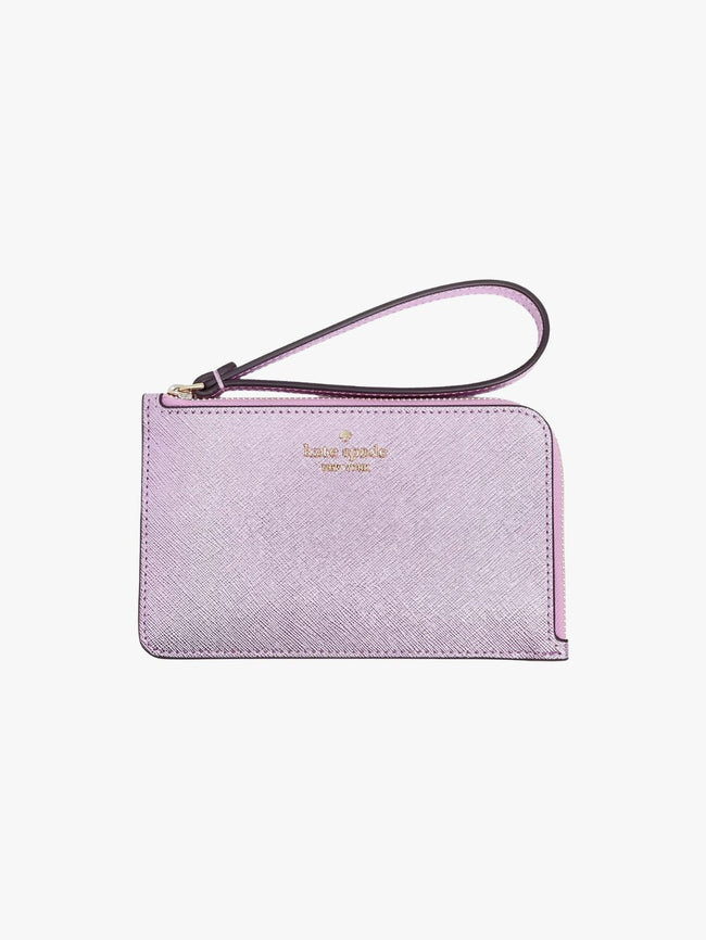 [AT DELHI]  KATE SPADE Lucy Metallic Small L-zip Wristlet image 0