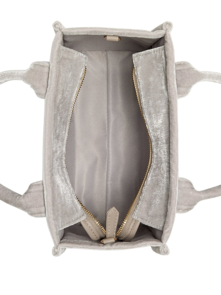 Guess Holly Velvet Mini Tote - Gray image 3