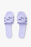 [AT DELHI] GUCCI GG Interlocking  Rubber Slide Sandals Lavender image 0