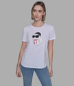 KARL LAGERFELD Choupette In Beret Tee - White (Arriving In Delhi) image 0