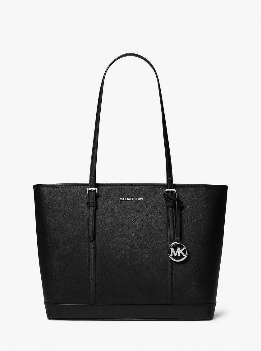 MICHAEL KORS  Jet Set Travel Large Saffiano Leather Tote Bag -BLACK (Arriving In Delhi) image 0