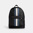 COACH West Backpack In Signature Canvas With Varsity Stripe image 0