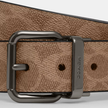 COACH  Roller Buckle Cut To Size Reversible Belt, 38 Mm - Gunmetal/Tan Charcoal image 1