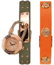 VERSACE Medusa Lock Icon Quartz Ladies Watch - Beige Green image 0