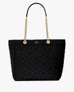 KATE SPADE Spade Flower Quilted Fabric Medium Tote - Black image 0