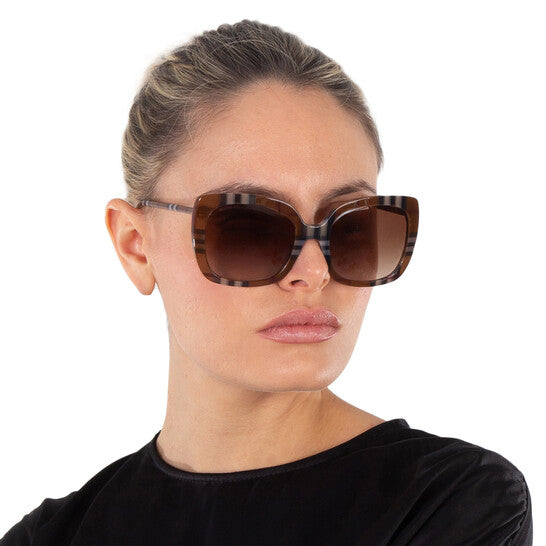 [AT DELHI] BURBERRY Caroll Gradient Brown Square Ladies Sunglasses image 0