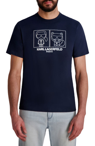 KARL LAGERFELD Karl & Choupette Character Graphic T-Shirt image 2