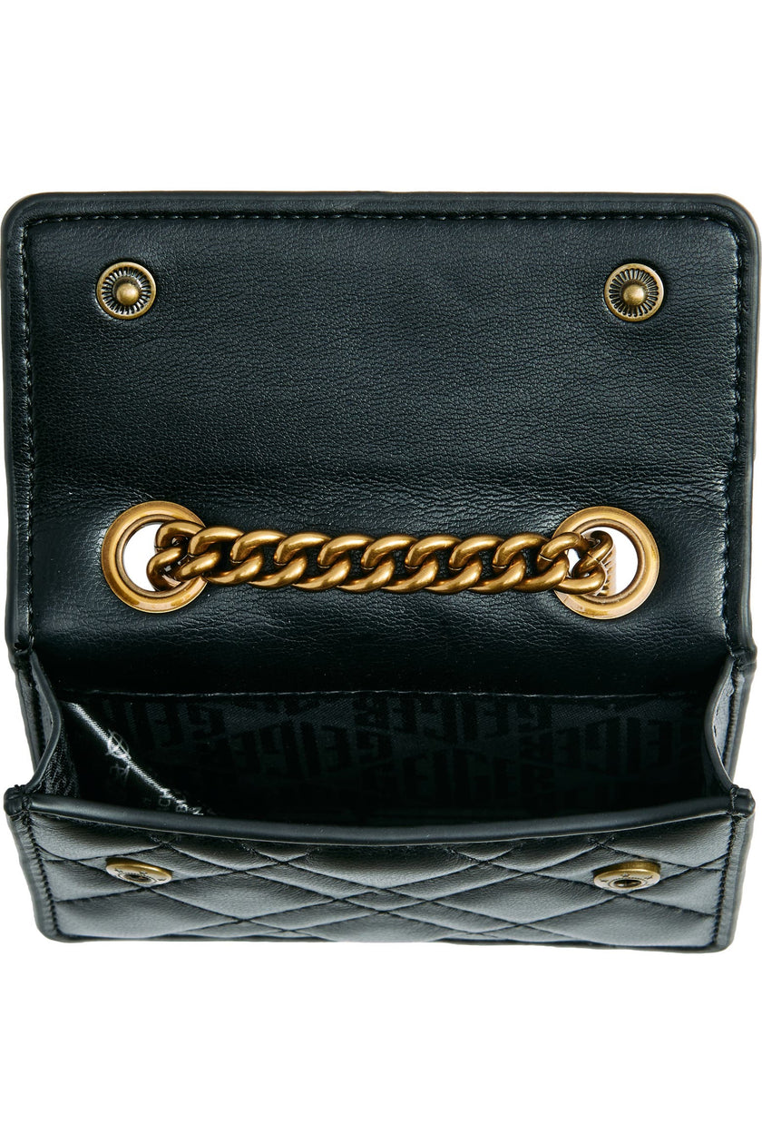 KURT GEIGER Micro Brixton Quilted Shoulder Bag - Black