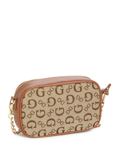 GUESS Sabrina Mini Camera Crossbody - Brown image 2