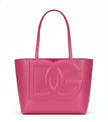 [AT DELHI] DOLCE & GABBANA Pink Logo Leather Tote Bag image 4