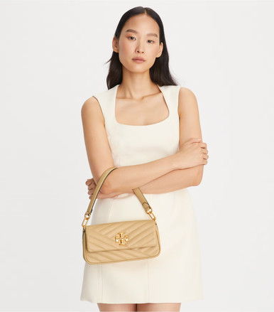 TORY BURCH Small Kira Chevron Flap Shoulder Bag - Desert Dune image 2