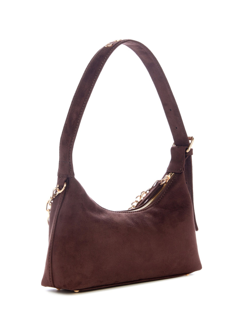 Guess Demelza Faux-Suede Shoulder Bag - Brown image 2