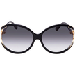 SALVATORE FERRAGAMO Grey Gradient Round Ladies Sunglasses image 1