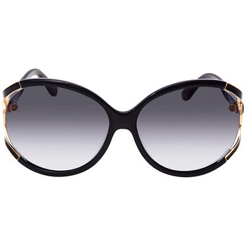 SALVATORE FERRAGAMO Grey Gradient Round Ladies Sunglasses image 1