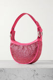 VERSACE Mini Crystal-embellished Satin And Leather Shoulder Bag (Arriving In Delhi) image 2
