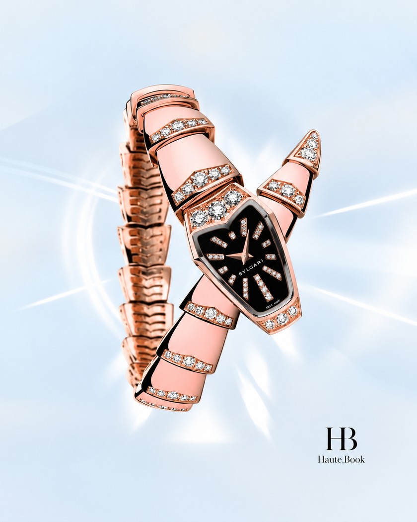 [Store Display] BVLGARI Serpenti  Black Dial Tubogas Bracelet 26 mm