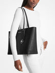 MICHAEL KORS  Jet Set Travel Large Saffiano Leather Tote Bag -BLACK (Arriving In Delhi) image 1