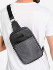 Guess Faux-Leather Logo Sling Bag - Black image 1