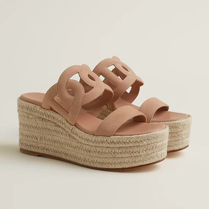 HERMÈS Ithea 30 Espadrilles - Beige Perlino