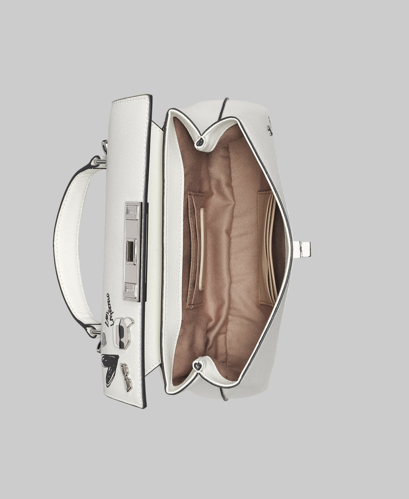 KARL LAGERFELD Nicolette Crossbody With Cate Pins - White image 3