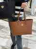 VERSACE La Medusa Leather Tote Bag - Brown image