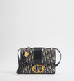 DIOR Small 30 Montaigne Bag Blue Dior Oblique Jacquard