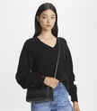 TORY BURCH Petite T Monogram Leather Barrel Bag image 0