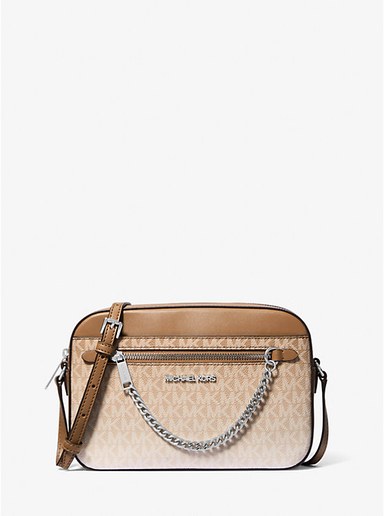 MICHAEL KORS Jet Set large crossbody bag with ombré design and exclusive logo - Shell image