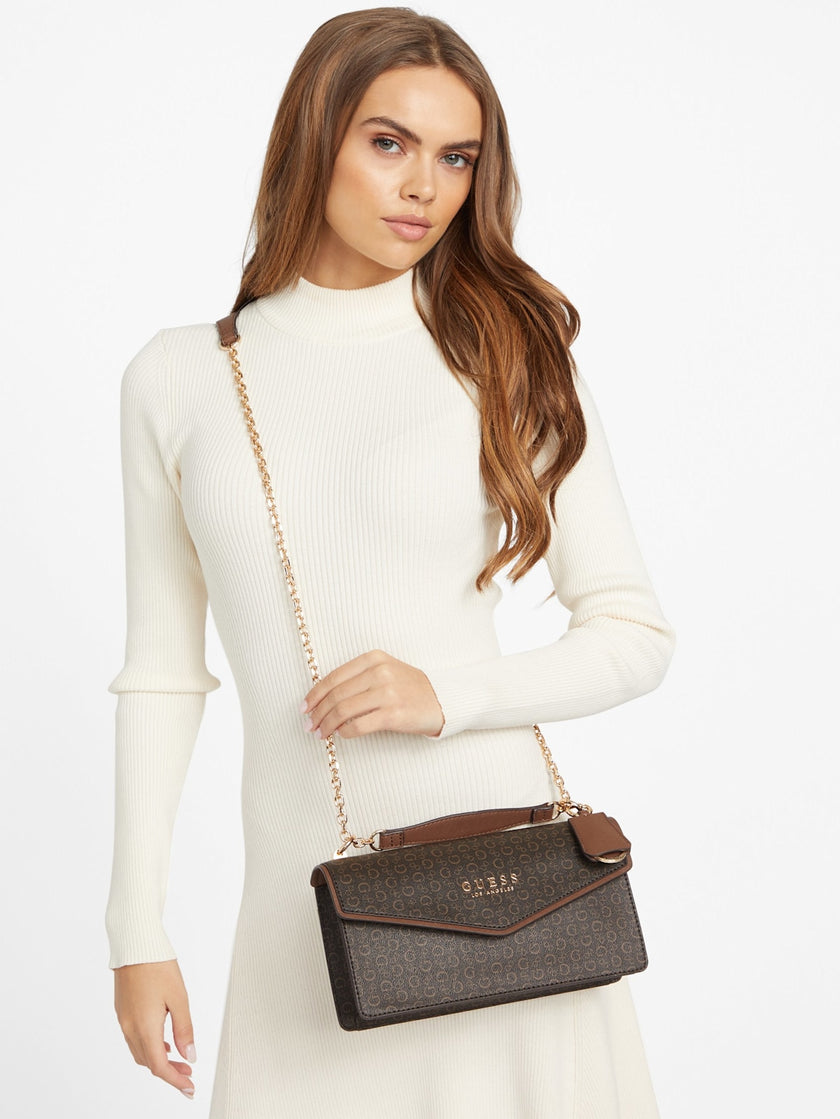 Guess Kiran Logo Convertible Crossbody - Neutral image 1