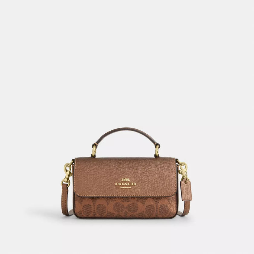 COACH Mini Josie Top Handle Bag In Signature Canvas (Arriving In Delhi) image 0