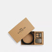 COACH Boxed Roller Buckle Cut-To-Size Reversible Belt, 38 Mm - Tan Charcoal image 0