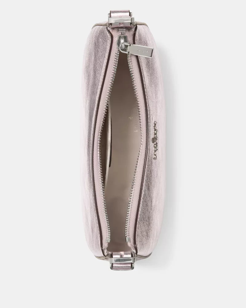 KATE SPADE Nova Crinkle Metallic Small Crescent Shoulder Bag image 3