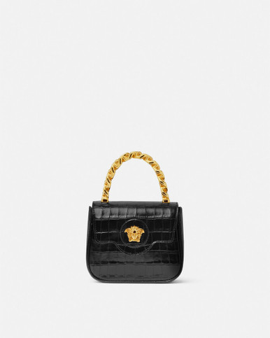 VERSACE La Medusa Mini Croc-effect Bag image 4