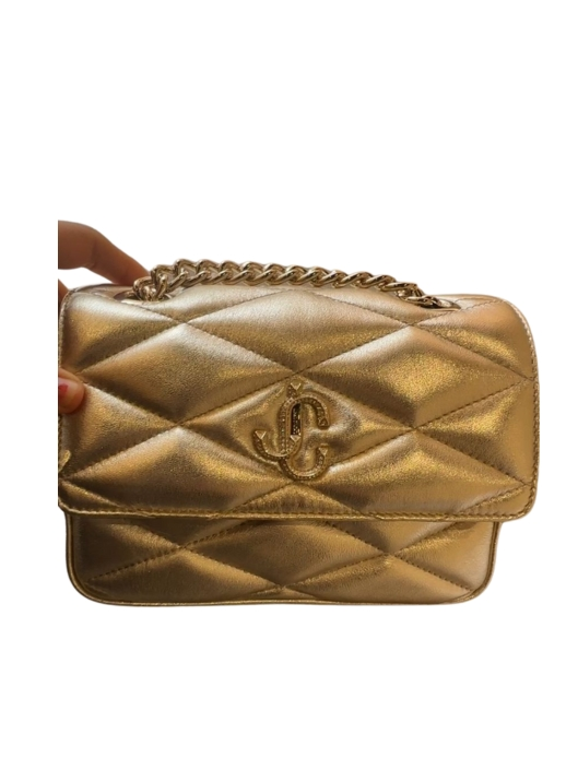 JIMMY CHOO Farone Quilted Nappa Bag - Gold image