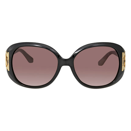 [AT DELHI] FERRAGAMO Brown Gradient Oval Sunglasses SF668 001 57 image 0