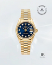 [Store Display] ROLEX Datejust Blue Gradient Diamond Full Gold 26 mm
