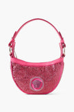 VERSACE Mini Crystal-embellished Satin And Leather Shoulder Bag (Arriving In Delhi) image 1