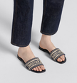 DIOR Dway Mule Dark Blue Embroidered Cotton (@Delhi Studio) image 4