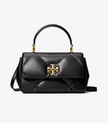 TORY BURCH Kira Diamond Quilt Top-Handle - Black image