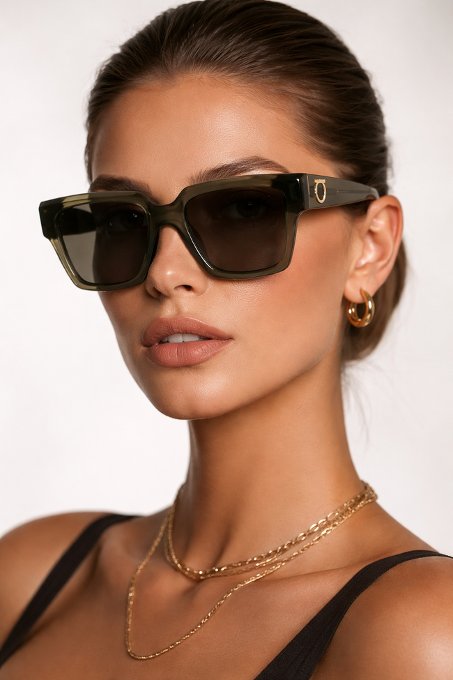 FERRAGAMO Pink Square Ladies Sunglasses image 0