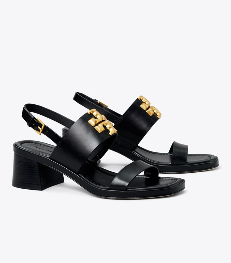 TORY BURCH Eleanor Heel Sandal - Perfect Black, 8.5 image