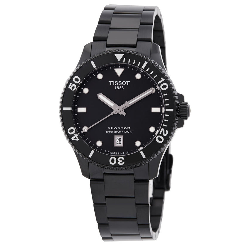TISSOT Seastar 1000 Quartz Black Dial Men's Watch image 0