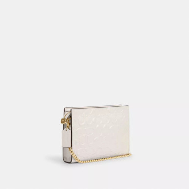 COACH Slim Crossbody In Signature Leather - Gold/Chalk image 0