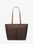 MICHAEL KORS Jet Set Medium Logo Pocket Tote Bag BROWN 1
