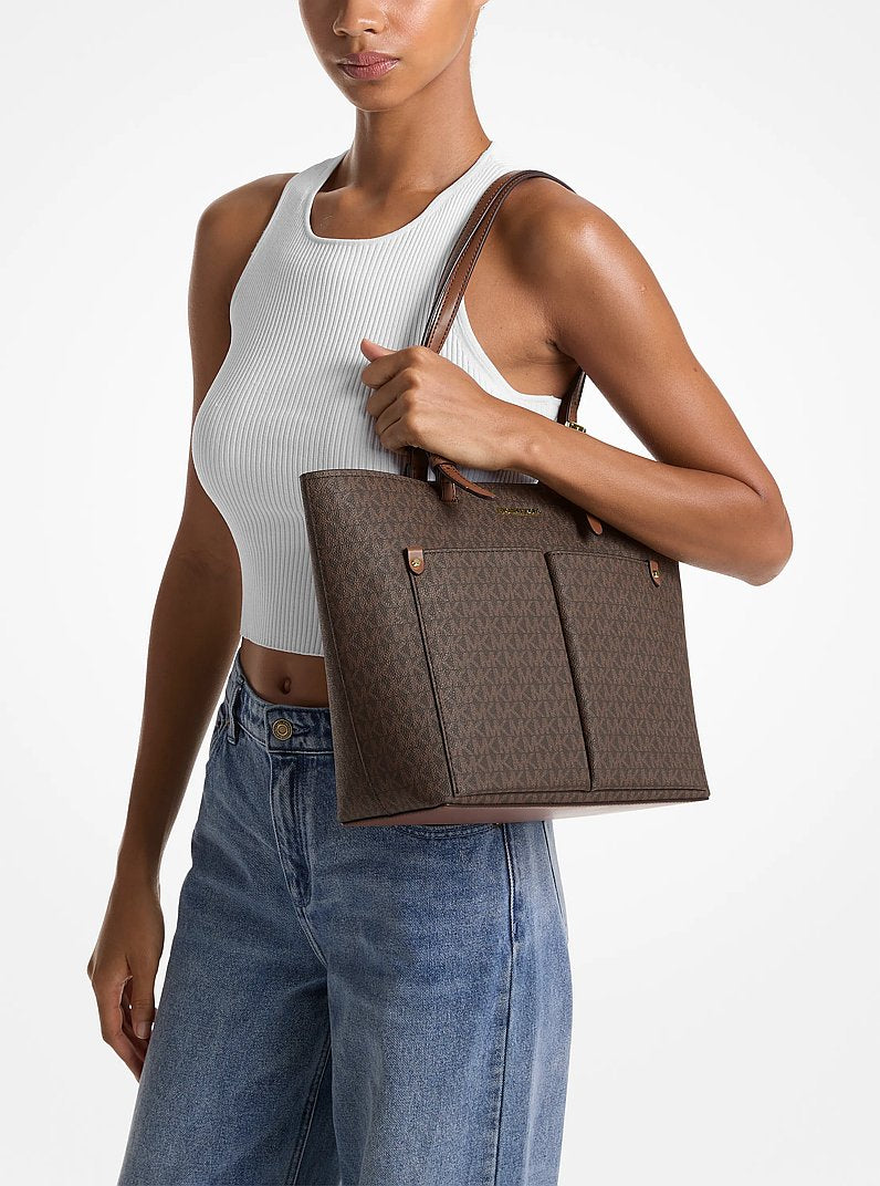 MICHAEL KORS  Jet Set Medium Logo Pocket Tote Bag