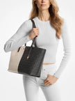 [At India] MICHAEL KORS Jet Set Medium Two-Tone Logo Tote Bag
